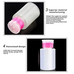 Nail polish remover bottle clear makeup remover pump bottles