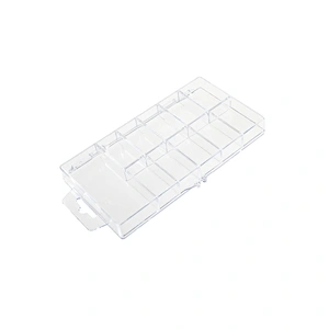 Manicure Plastic Transparent Storage 11 Department Grids Box 100 Pcs Tips Box