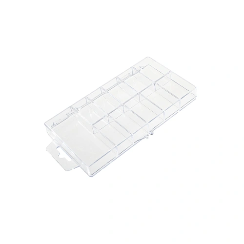 Manicure Plastic Transparent Storage 11 Department Grids Box 100 Pcs Tips Box