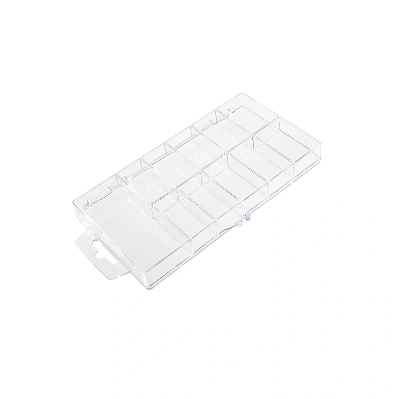 Manicure Plastic Transparent Storage 11 Department Grids Box 100 Pcs Tips Box