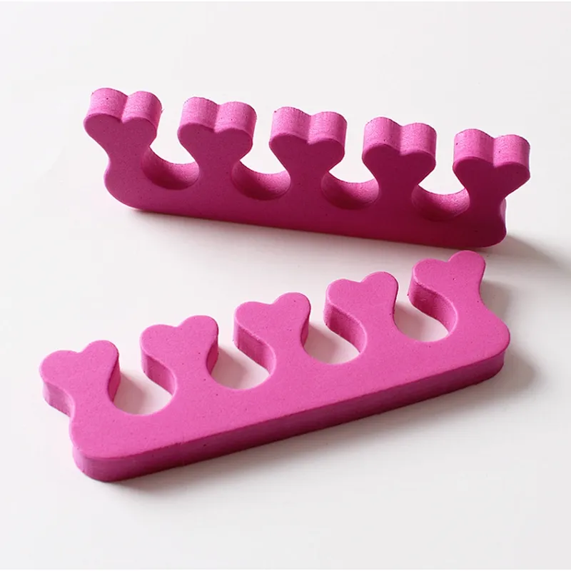Hot sale colorful heart shape disposable toe separator