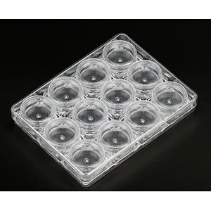 Nailprof hot sale 12pcs nail container epmty box jar for glitter powder acrylic powder