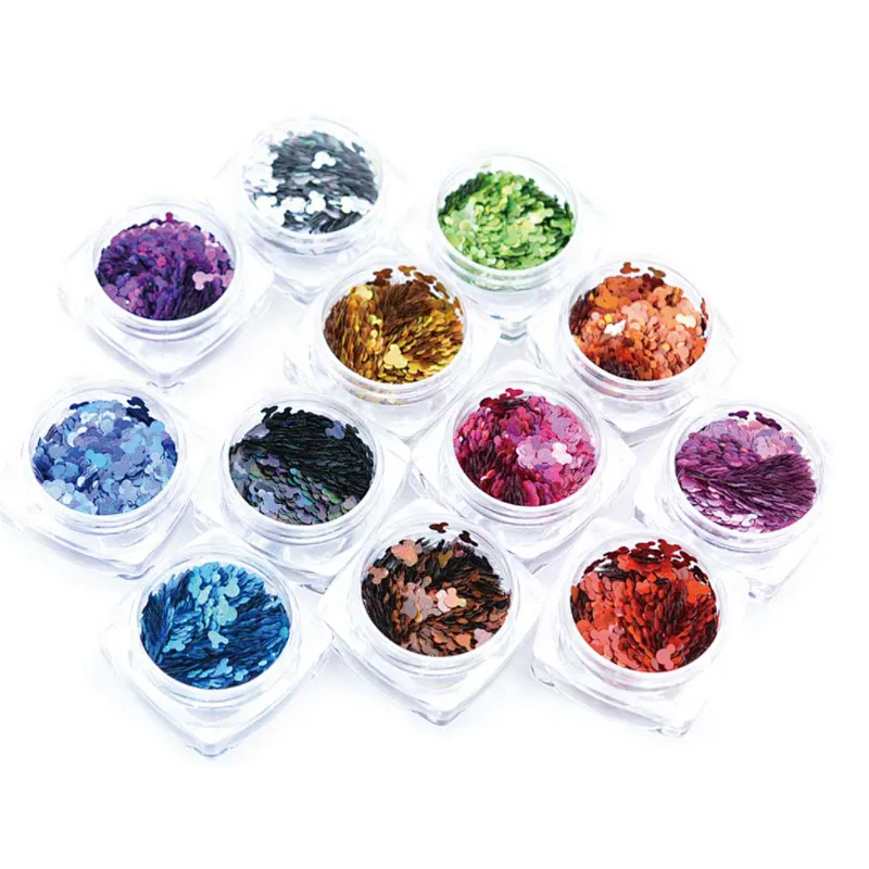 Nailprof hot sale 12pcs nail container epmty box jar for glitter powder acrylic powder
