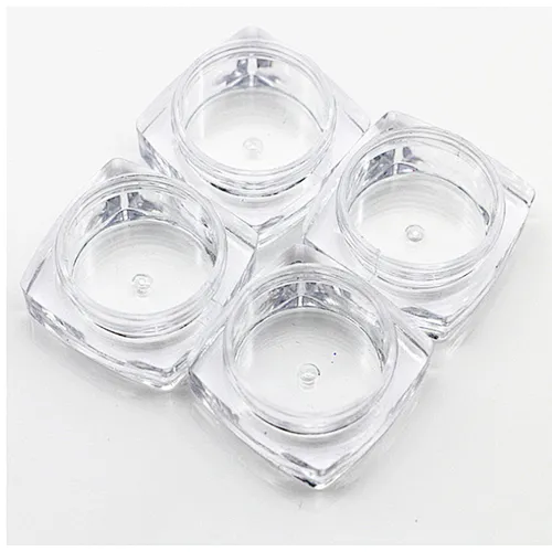 Nailprof hot sale 12pcs nail container epmty box jar for glitter powder acrylic powder