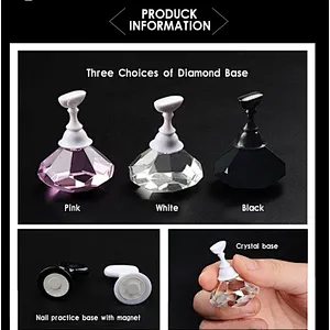 Japanese Chess Board Magnetic Crystal Nail Tip Practice Display Stand Set