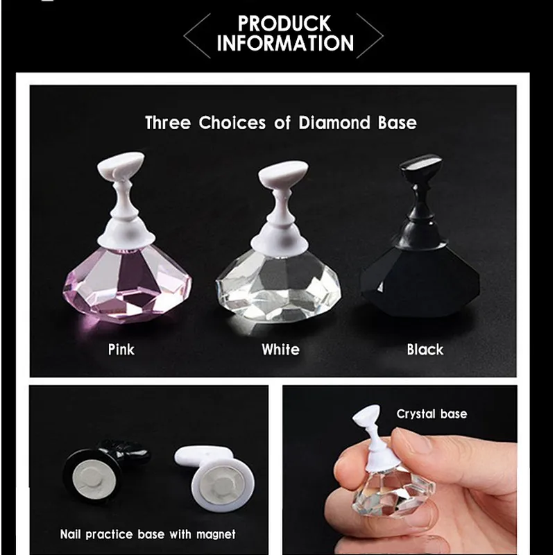 Japanese Chess Board Magnetic Crystal Nail Tip Practice Display Stand Set