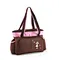 Grey Cotton Canvas Stripe Best Adult Baby Diaper Bag Set with Made Diaper Changing Pad in China