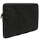 black quilted neoprene laptop sleeve for 15-15.6 inch