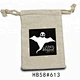 Wholesale custom logo printed small white organic canvas cotton fabric jewelry gift drawstring bag pouch