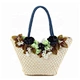 elegant straw beach bag
