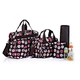 multifunctional floral 4 piece microfiber family bag baby diaper bag set