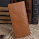 cow leather genuine crocodile leather wallet