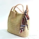 round straw beach bag