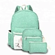 2019 New style Canvas printed girls cartoon 3 pcs Set kids Backpack School Bag Set with Lunch Bag Set and Purse