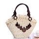 wood Straw Beach Bags