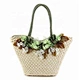 elegant straw beach bag