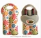 Sublimation custom neoprene two wine bottle holder cooler bag