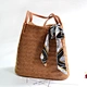 round straw beach bag