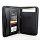 A4 Professional Business Padfolio Portfolio Briefcase Style Organizer Folder with Handles Notepad and  Brown Synthetic Leather