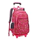 Wholesales Waterproof kids girls Students Travel Trolley Backpack New Design Detachable Trolley School Bags with wheeled