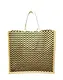 eco printed jute bag