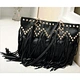 Tassel Fringe Rivets Handbags PU Leather Beach Bags