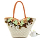 elegant straw beach bag