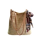 round straw beach bag