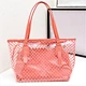 fashion wave point tote transparency pvc beach bag