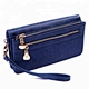 genuine leather wallet metal wallet clasps id card holder neck wallet