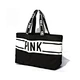 2016 Women Stripe Canvas Shopping Bags personalized beach bag