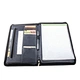 Zippered Leather Business Portfolio Padfolio with Professional Blue Leather Portfolio Binder & Organizer Folder