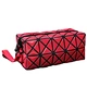 Rend Pvc Ringer Folding Zipper Lock Ladies Makeup Products Organizer Bag Changeable Clutch Bag Stitching Miyake Cosmetic Bag