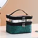 New double-layer makeup bag box box portable ladies makeup artist multi-functional storage