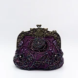 Handmade beaded flower dinner bag retro old Shanghai cheongsam bag Amazon hot embroidery gold bag