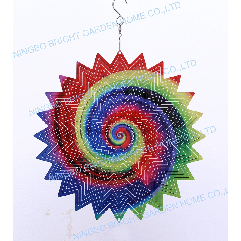 Amazon Hotsale Rainbow 3D Wind Spinner Stainless Steel For Garden Decoration