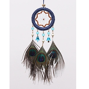 Hotsale India Peacock Feather Dream Catcher For Car Window Decoration