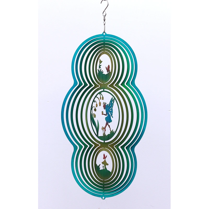Stainless Steel Fairy Series Wind Spinner For Garden Decoration