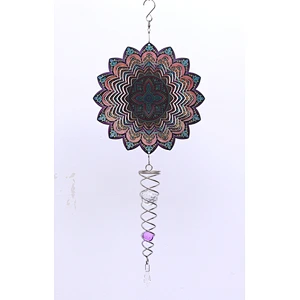 Gorgeous 3D Mandala Wind Spinner With Tail Spiral For Garden Decoration