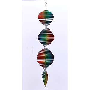 Amazon Hotsale Rainbow Stainless Steel Wind Spinner For Garden Decoration Christmas Gifts