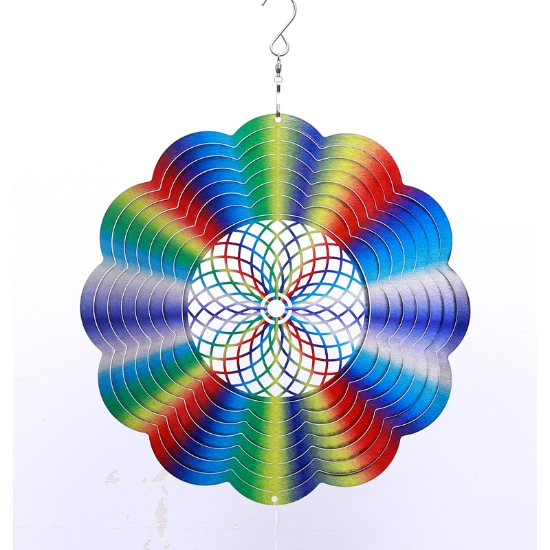10 Inch Kaleidosocpe Stainless Steel Wind Spinner For Christmas Gifts