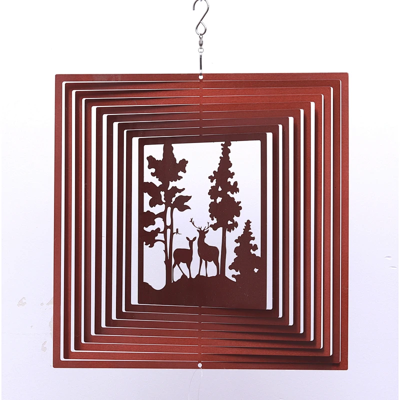 Copper Forest Wind Spinner For Garden Decoration