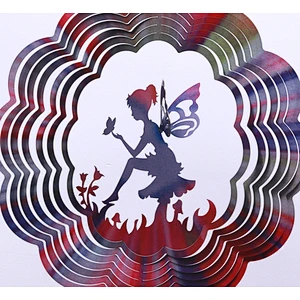 All Size Fairy Stainless Steel 3D Wind Spinner For Christmas Gifts