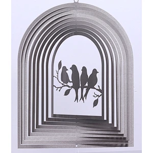 Bird Family Wind Spinner For Garden Decoration