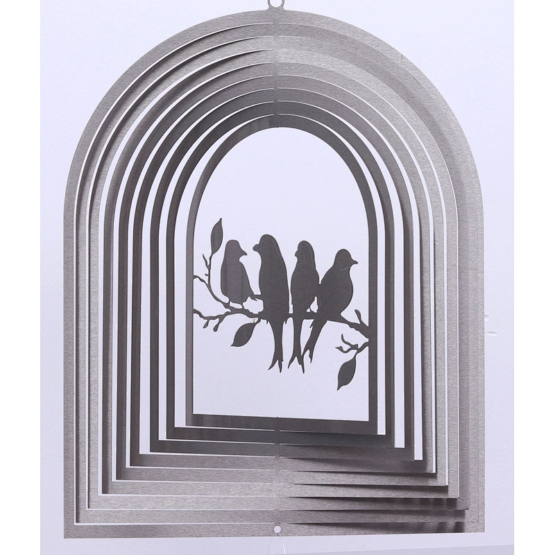 Bird Family Wind Spinner For Garden Decoration