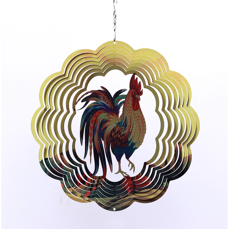 Rooster Wind Spinner For Home Decoration