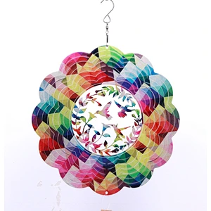 Hotsale Hummingbird Stainless Steel Wind Spinner For Garden Decoration Christmas Gifts