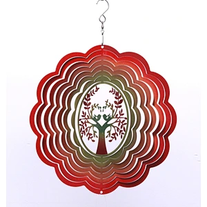 Stainless Steel Tree Of Life Wind Spinner For Garden Decoration