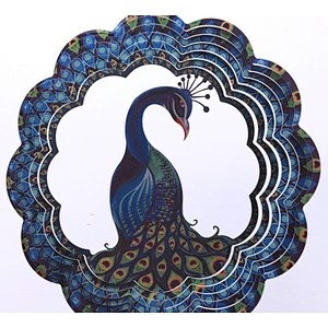 Peacock Stainless Steel Wind Spinner For Garden Decoration