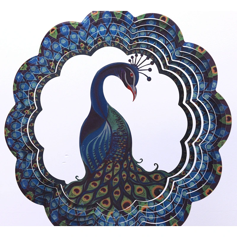 Peacock Stainless Steel Wind Spinner For Garden Decoration